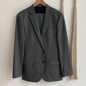 J.Crew Ludlow Heather Gray Suit (40R, 31x32) - Vitale Barberis Canonico Wool